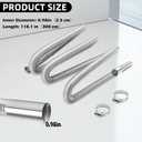 1 inch Stainless Steel Exhaust Hose, 118.1" Flexible Exhaust Pipe,Diesel Heater Flexible Exhaust Tubing with 2 Hose Clamps Generator Exhaust Hose Parking Air Heater Fuel Tank Diesel Gas