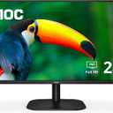 AOC 24B2XH 24" Full HD IPS Monitor, 3-Sided Frameless & Ultra Slim HDMI and VGA inputs, Lowblue Mode, VESA compatible,Black