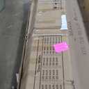 SmartStandard 24 x 84 inch White Sliding MDF Barn Door with 5FT Brushed Nickel Sliding Door Hardware Kit & Handle, Pre-Drilled Ready to Assemble, Waterproof PVC Coating, H-Frame