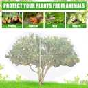 2 Pcs 15 x 15 ft Large Fruit Tree Netting for Protecting Fruit from Squirrels Birds Bug Deer & Rat Garden Mesh Netting with Zipper and Drawstring for Blueberry Peach Apple Garden Bushes