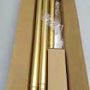 YNL Gold Shower Curtain Rod 32-80 Inch(2.7-6.6ft), Non Slip, Never Rust, No Drill Stainless Steel Spring Tension Shower Rod, Adjustable Tension Rod for Bathroom