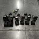 Panasonic Cordless Phone with Advanced Call Block, Link2Cell Bluetooth, One-Ring Scam Alert, and 2-Way Recording, Answering Machine, 5 Handsets - KX-TGF975B (Black/Silver Trim)