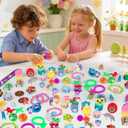 [ 6 Surprise Gold Eggs ] 100 Pack Prefilled Easter Eggs with Assorted Toys Inside, Truly Pre Filled Plastic Easter Egg Filles Fidget Toys Easter Hunt, Basket Stuffers Party Favors for Kids Boys Girls