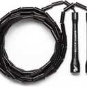 Elite Jumps - Do Hard Things 1 Beaded Jump Ropes | Crossover Jump Rope for Your Exercise Equipment | Segmented Jump Rope (Black/Black)