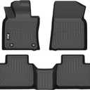 3D Molded TPE Floor Mats, Compatible with 2025 Toyota Camry Hybrid, Black All Weather Waterproof Anti-Slip Floor Liners, Front 2nd Row Interior Accessories 3PCS
