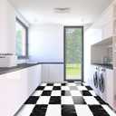 Yipscazo 32-Pack Peel and Stick Floor Tiles, 12" x 12" Diamond & Jazz Vinyl Flooring, Waterproof Self Adhesive Tile for Bathroom, Kitchen, RV, DIY Renovation