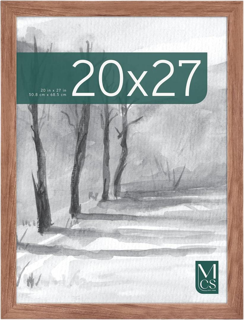 MCS Museum Poster Frame 20x27 Medium Oak Woodgrain, Vertical & Horizontal Wall Hanging Large Picture Frame for Photos, Posters & Art Prints (1-Pack)