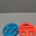 Orzly Steering Wheels Compatible with Nintendo Switch 2 (2025 Console) Twin Pack Racing Wheel Accessories for Joy Con Controllers and MarioKart Racing Games (1 Red 1 Blue) Gift Boxed