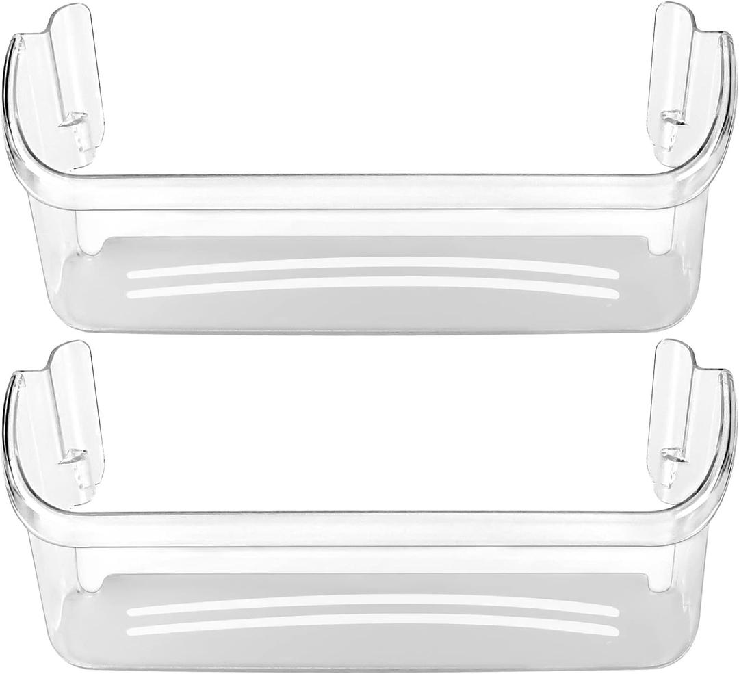 Upgraded 242126602 Refrigerator Door Bin Shelf Replacement Part Compatible with Frigi.daire Refrigerator Door Shelf 2421266 PS12364199 FFSS2625TS0 LFSS2612TF0 Door Shelf Shelves by AMI PARTS (2 Pack)