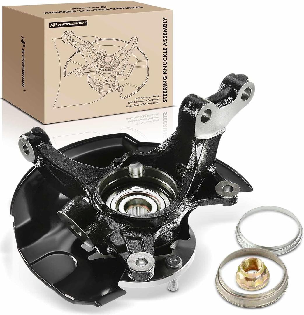 A-Premium Front Left Steering Knuckle & Wheel Bearing Hub Assembly Compatible with Toyota Camry 2004 2005 2006, 2.4L, w/5-Lug, Driver Side