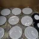 36 Set 4 Inch Wedding Tambourines Bulk for Adults Wooden Hand Held Drum with Metal Jingles, Gift Tags, White Tambourine Gift Musical Instrument for Church Wedding Party Favor(Black Style)