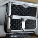 Stagiant Rolling Makeup Case Cosmetology Case on Wheels 4 in 1 Large Cosmetic Organizer Train Case Makeup Travel Case with Key Swivel Wheels Nail Artist Salon Storage Traveling Cart Trunk Black