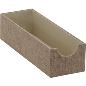 Household Essentials Brown 720-1 Deep Drawer Organizer Box for Storage | 12 in x 4 in x 3.13 (Latte)