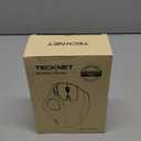 TECKNET Pro Wireless Trackball Mouse, Bluetooth Mouse with Ergonomic Thumb Control, USB-C Rechargeable, RGB Light Mice with Adjustable DPI, 3-Device Connectivity (BT or 2.4G),for PC/Mac/Laptop - Black