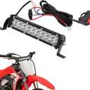 Dirt Bike Light Bar,60W 2500LM Motorcycle Headlight Light Bar Plug-Play Universal for Most 7/8" Handlebar CRF110 KLX140 KLX110 TTR110 TTR110E