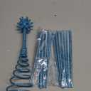 VWAERR 13.8 Inch Blue Christmas Burst Tree Topper Glittered 3D Burst Plastic Tree Topper Exploding Star Christmas Decoration for Home Ornaments Holiday Party Supplies