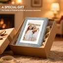 Hongkee 8x12 Picture Frame with Glass, Display Pictures 6x9 with Mat or 8 x 12 without Mat - Wall and Tabletop, 8 by 12 Photo Wooden Frames (Grey, 1 Pack)