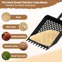 Large Chicken Poop Scooper & Rake 2-in-1, Heavy Duty Metal Pooper Scooper with 43" to 90" Adjustable Stainless Steel Handle, Sand Sifting Shovel for Chicken Coops & Farm Animals Little Scoop