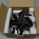 HIDALIFE Wood Stove Fan for Heater, Heat Powered Fireplace 6 Blades Fan with Bracket Compatible for Heater,Thermal Tent Heater Fan for Camping Propane Heater with Magnetic Thermometer