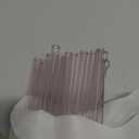 12 Pcs Reusable straight Glass Straws,8"x 8 mm Pink Short Glass Drinking Straws with 2Pcs Cleaning Brush,Shatter Resistant for Tea, Smoothies, Milkshakes, Juices,Beverages(Pink)