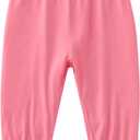 Baby Boys Girls Bamboo Viscose Jogger Pants Infant Toddler Bloomers Kids Harem Pants (Pink)