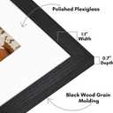 Americanflat 16x24 Poster Frame with Polished Plexiglass - Use as 12x18 Frame with Mat or Display 16x24 Photo Without Mat - Hudson Collection - Wide Picture Frames for Wall Display - Black