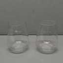 2 Pack Clear Wine Glass Shade, Modern Light Fixture Replacement Globe or Cover with 1-5/8-Inch Fitter for Chandelier Wall Sconce Pendant Light, G0042