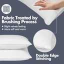 KNX Soft Fluffy Bed Pillows with 100% Cotton Breathable Cover - 20x30 Queen Size Set of 2, Ideal for Stomach and Back Sleepers, Hypoallergenic Down Alternative, Machine Washable (Soft - Low Loft) (White)