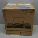 Record Player with 2X External Speakers Turntable Bluetooth Input Belt-Driven 3-Speed (33, 45, 78 RPM) LP Player Turntables for Vinyl Records with RCA Output, Aux in, Auto Stop, Black