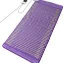 UTK 60'' x 24'' Large Far Infrared Heating Pad, 5X Pain Relief Full Body Amethyst Heating Pad for Back Waist Hip, Hotter to 159, FSA-HSA Eligible Weighted Mat, 16 Timers Auto-Off, Gift for Women Men