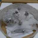 Drum Chandeliers for Dining Room Light Fixture 5 Lights Brushed Nickel Chandelier with Linen Lampshade 19 Modern Farmhouse Chandelier Large Pendant Lighting Fixtures for Living Room Kitchen Foyer
