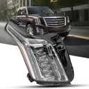 FIT 2015-2020 Cadillac Escalade ESV, FULL LED Headlight Assembly, Left Driver Side Vertical Projector Headlamp, Replaces 84216044 GM2502457, 1-Pack