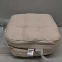 Cozyide Chair Cushions for Dining Chairs, 17" x 17" Non-Slip Kitchen Chair Pads with Adjustable Ties, Indoor Chair Cushions for Dining Room, Ivory (Pack of 2)