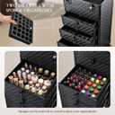 Yueieoun Nail Salon Cart with 4 Drawers,Rolling Makeup Train Case for Beauty,Cosmetology Case on Wheels,Trolley Cart,Lockable Organizer Travel Case for Manicure/Face Painting/Hairstylist/Tattoo Artist