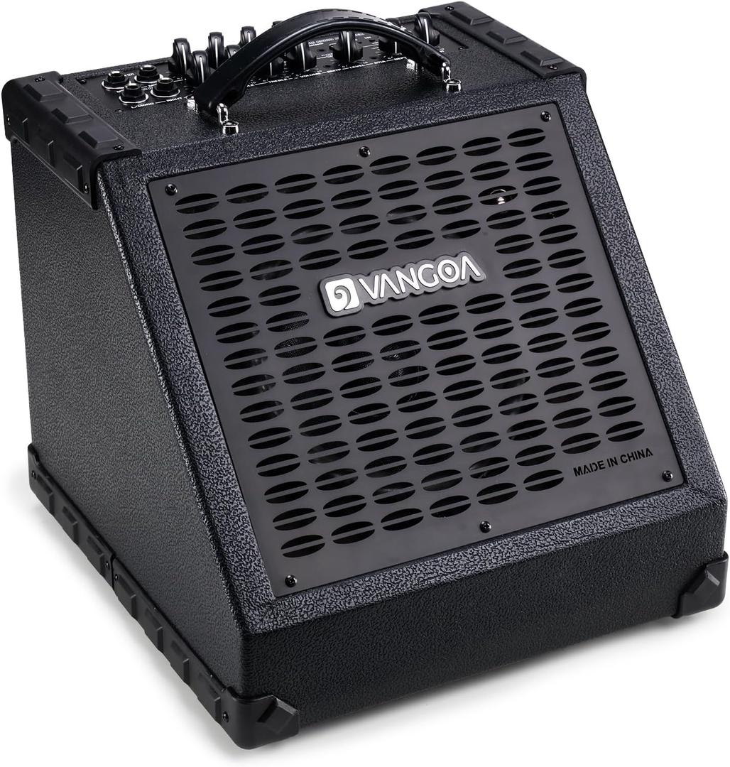 Vangoa Electric Drum Amp 65W Professional Wireless Electronic Amplifier for Drum Set Speaker 3-Band EQ USB Personal Monitor Keyboard Speaker, Black