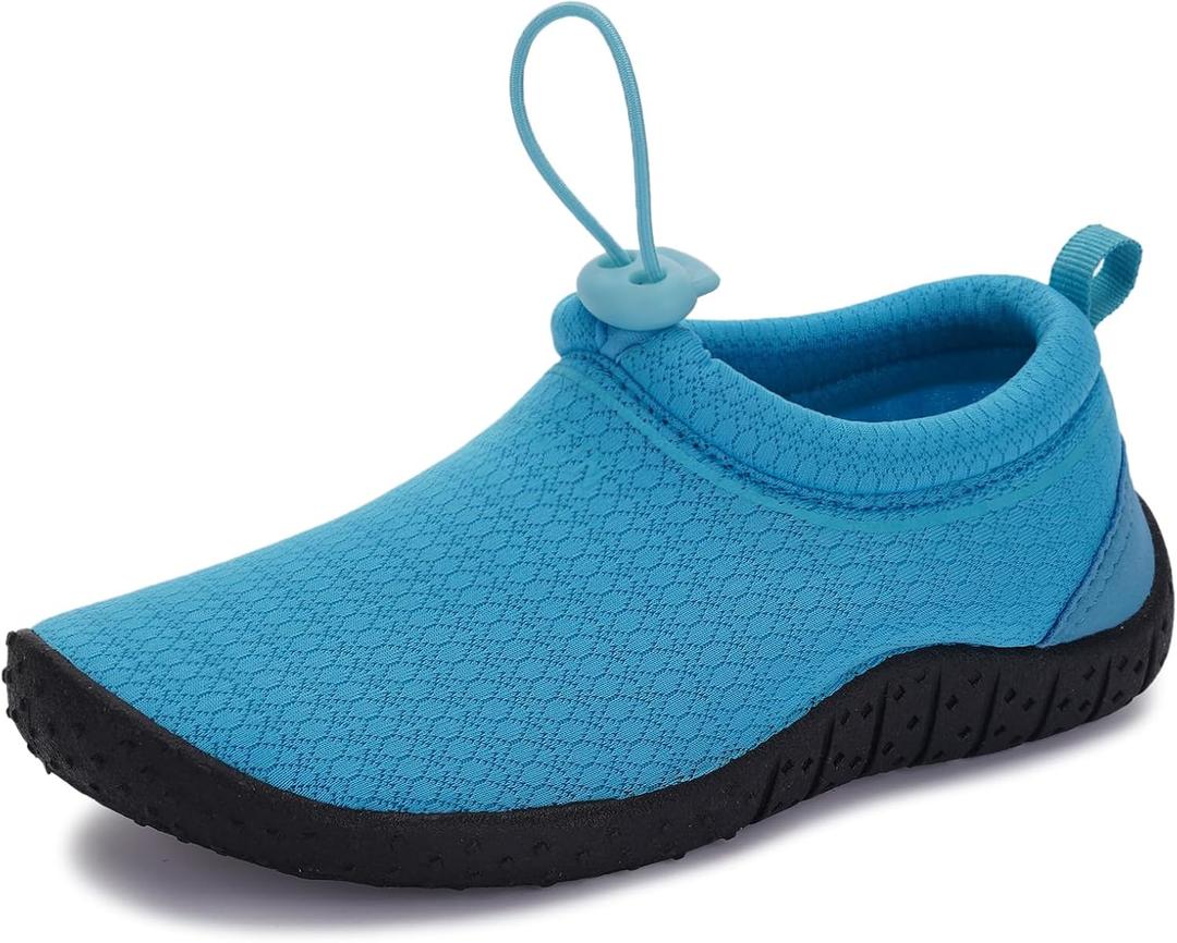 WHITIN Little/Big Kids Amphibious Water Shoes | Flexible Thick Sole for Boys/Girls (Blue)