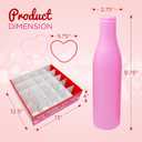 Valentine Bottle Ring Toss Game for Kids Party Activity, Indoor/Outdoor Backyard Yard Carnival Game, Classroom Valentine's Party Games for Kids and Adults Party Supplies by 4E's Novelty, Red, Pink