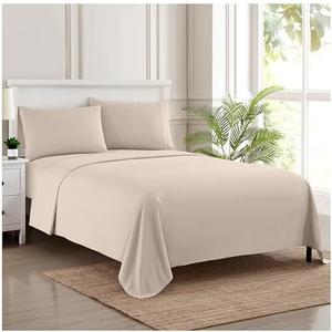 1800 Thread Count Sheet Set – Soft Egyptian Quality Brushed Microfiber Sheets – Luxury Bedding Set with Flat Sheet, Fitted Sheet, 2 Pillow Cases, Queen