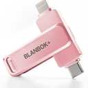 MFi Certified 256GB iPhone Photo Stick, USB Flash Drive for Photo/Video Backup, High-Speed Thumb Drive Compatible for iPhone/iPad/Android/PC (Pink