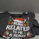 Merry Christmas Lights Santa Hat Xmas Family Matching Pajama T-Shirt 4XL Gray