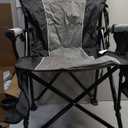 Camping Chairs, Portable Heated Folding Chairs for Outdoor Sports, Heavy Duty Lawn Chairs for Adults Support 400lbs, Heated Camp Chair with Cup Holder,Grey(2 Battery Pack Required)