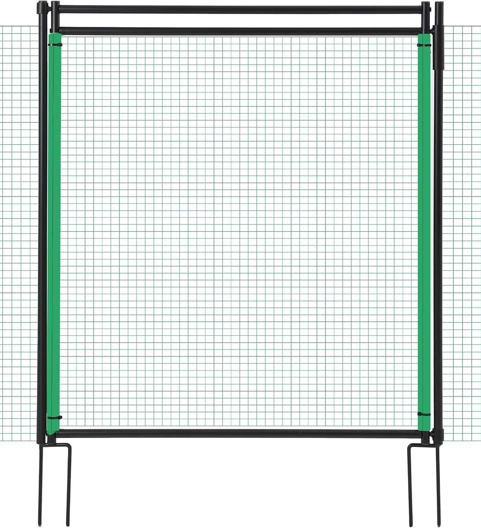 Temporary Fence Gate,3' Height,Garden Fence Mesh Door, Free Open and Close Boundary for Garden Backyard Outdoor Animal Protect, Non Electric Safe for Children and Dog