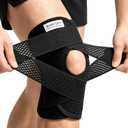 Bareform Meniscus Brace. Relieves Knee Pain And Meniscus Tears, And Provides Patellar Support. Suitable For Running, Squats, Basketball, Fitness, And Other Sports, Unisex. (X-Large) (Black)