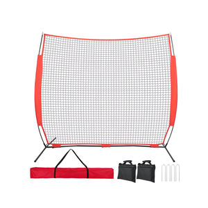 7x7ft /10x16ft /10x20ft Portable Sport Net with Handbag and 12 Ground Nails. Stable Backstop Net for Softball, Lacrosse, Soccer, Baseball. Ball Stop Equipment for Backyard Garden TrainingOnly Block