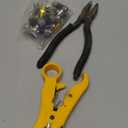 Coax Cable Crimper Kit, Coaxial Compression Tool Adjustable RG6 RG59 RG11 75-5 75-7 Coaxial Cable Stripper with 20PCS RG6 Connectors, 10PCS Female to Female Connectors, 6PCS RG11 Connector