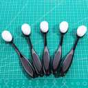 UNIMEIX 10 Pcs Craft Ink Blending Brushes with Covers Card Making Supplies Blender Brush for Card MakingSize 4, 0.82" Brush Head (Black)