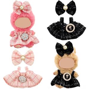 Clothes for 10cm Plush Doll Blind Box Figures, Outfit for Display and Dress-Up, Great for Play or Display, for Collectors and Children, No Doll Included (Tweed Style)