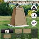 Camping Shower Tent, 7.9 FT Extra Tall Oversize Privacy Tent, Portable Outdoor Bathroom Toilet Tent with Floor, Easy Set Up Privacy Shelter for Dressing, Hiking, Fishing, UPF50+