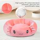24" Pink Axolotl Pet Bed, Calming Dog & Cat Plush Bed, Fulffy Comfy Padded Cat Mat Plush Pet Bed, Non-Slip Bottom, Soft Washable Sleeping Dog Cot for Medium Small Dogs Cat Puppy Kitty