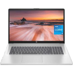 HP 2023 17 Laptop, 17.3 Inch FHD Anti-Glare Display, 13th Gen Intel 10-Core i5-1335U(Beat i7-1255U), 16GB RAM, 512GB SSD, Intel Iris Xe Graphics, Backlit Keyboard, Windows 11 Home, Silver
